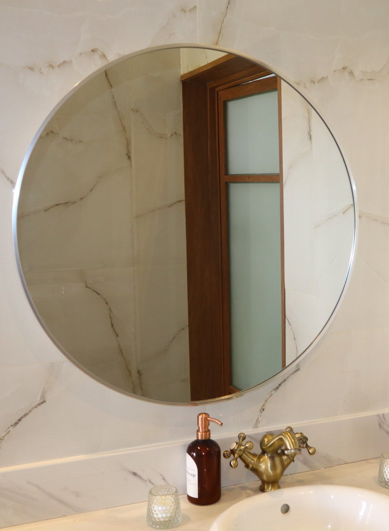 Glass Corner 80 Round Mirrors - Silver - Image 4