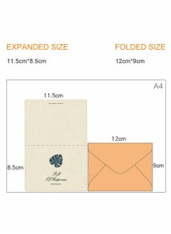 Excefore greeting card, Vintage Envelope Greeting Card, Kraft Paper Cards with Sealing Stickers, DIY Retro Paper, Customized (12PCS)  - Image 5