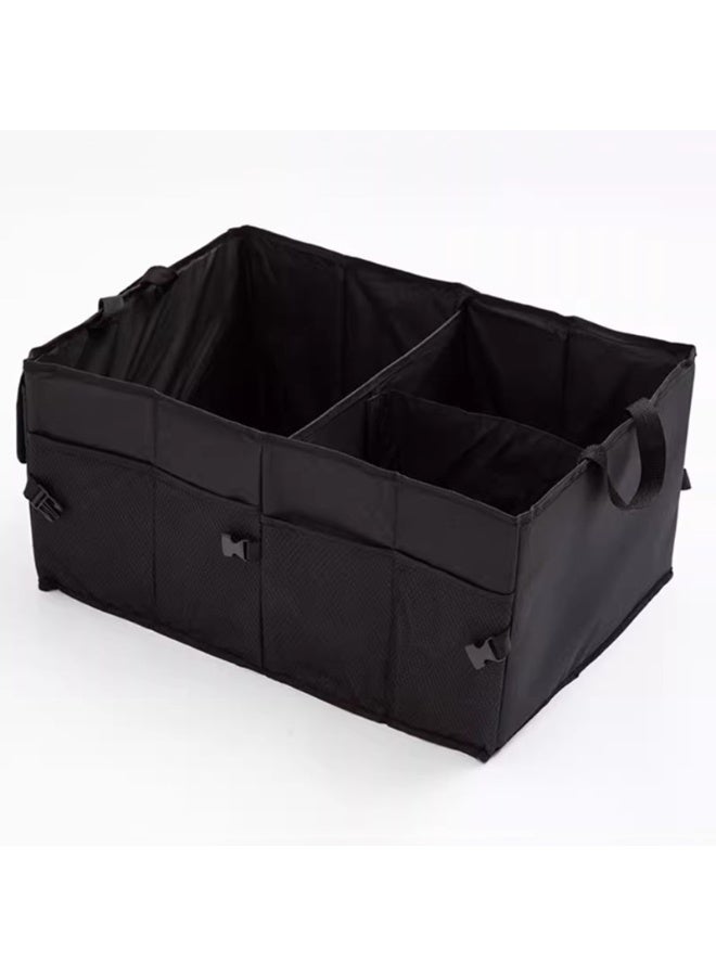 Trunk Organizer Car Basket Storage Tote Organizer  Multi Compartment Foldable Snack Bins for Car SUV Sedan - Image 1