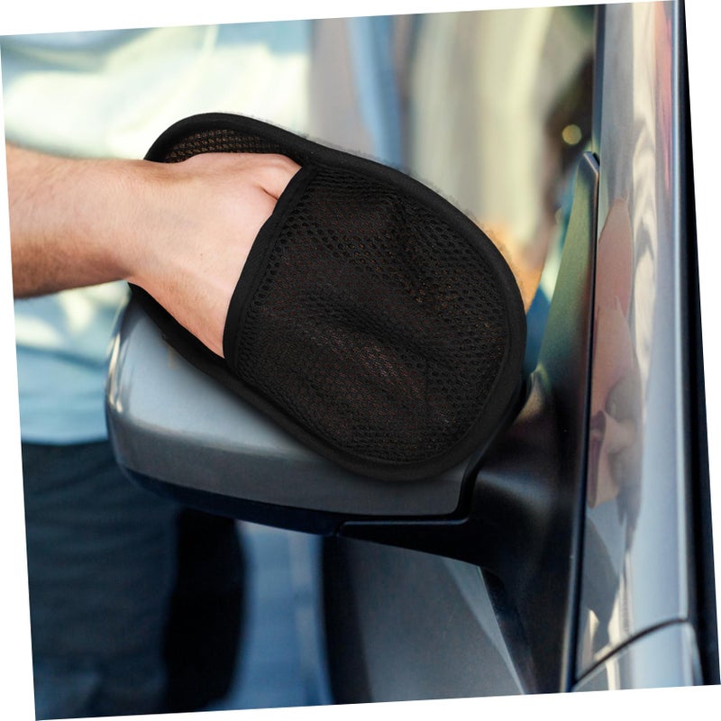 2 Pack Microfiber Car Wash Gloves Mitts for Detailing Dusting and Exterior Cleaning - Image 5