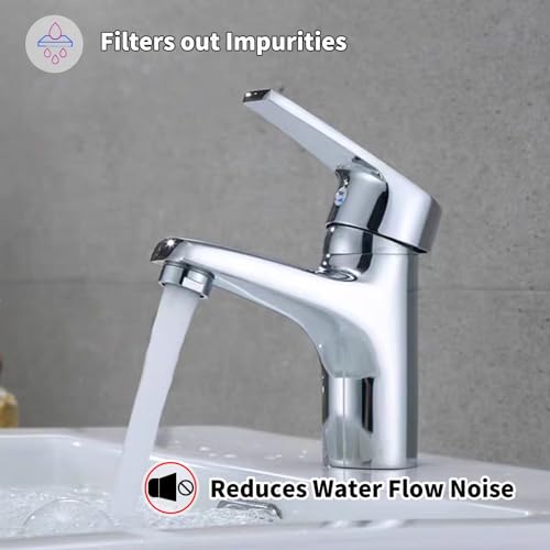 TSBSHum Bathroom Sink Aerator,2.2 GPM Faucet Aerator, Made of Solid Brass and Stainless Steel,15/16 Inch Male Thread Faucet Replacement with Gasket,For Kitchen and Bathroom,6PCS(Silvery) - Image 4