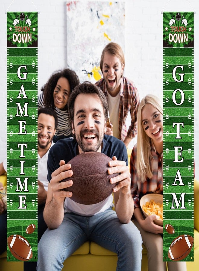 Batiyeer Football Porch Sign Banner Football Bowl Sports Fan Supplies Themed Boy Party Favors Photo Booth Props Wall Hanging (Game Theme) - Image 3