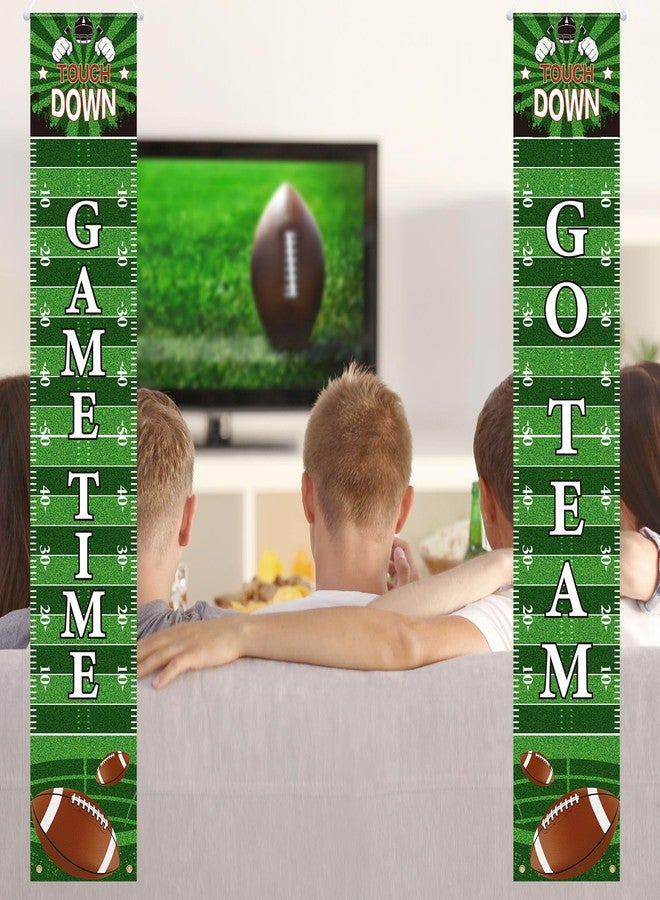 Batiyeer Football Porch Sign Banner Football Bowl Sports Fan Supplies Themed Boy Party Favors Photo Booth Props Wall Hanging (Game Theme) - Image 4