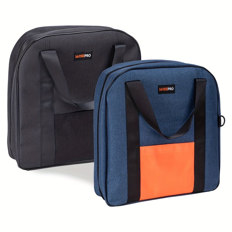 Black Orange 15 Inch Heavy Duty Cable Storage Bag Water Resistant for Jumper and EV Cables - Image 1