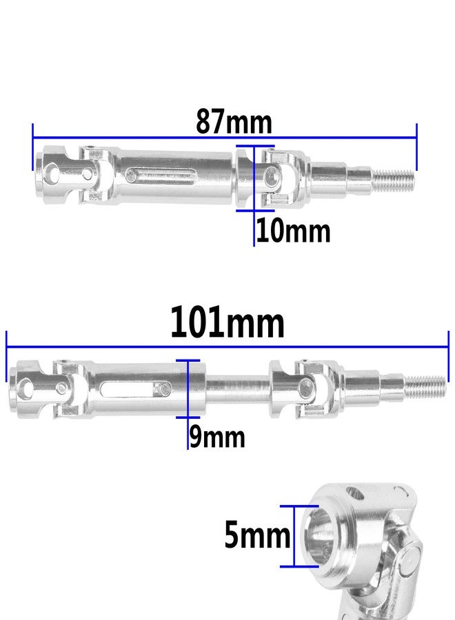 Vgoohobby 2Pcs Vgoohobby Steel Drive Shaft CVD Driveshaft #14410B Compatible with MJX Hyper Go 14210 14209 1/14 RC Car Upgrade Parts (Silver) - Image 5