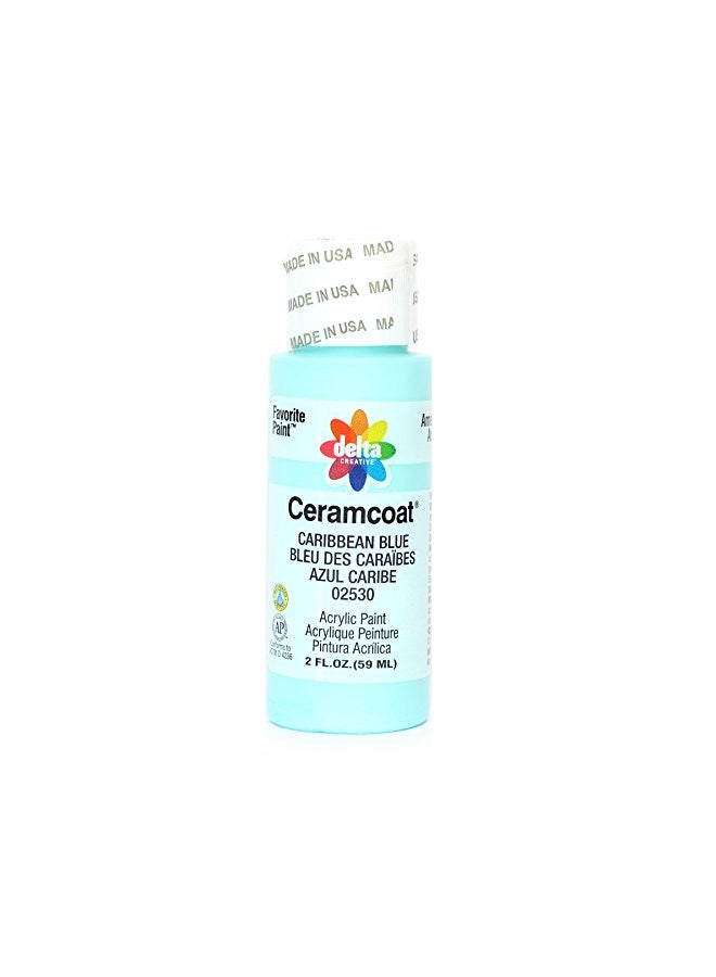 Delta Creative Ceramcoat Acrylic Paint in Assorted Colors (2 oz), 2530, Caribbean Blue - Image 1