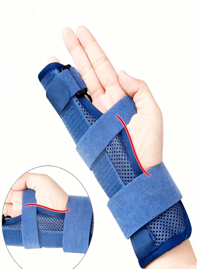 RousuCare Finger Splint Brace with Wrist Support Adjustable Two-Finger Immobilizer for Pinky Middle Ring Finger Metacarpals & Knuckles (Small) - Image 2
