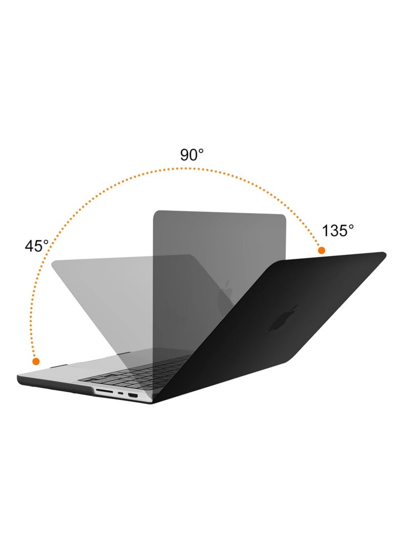 Generic - Compatible with MacBook Pro 14 inch Case 2023 2022 2021 Release M3 A2918 A2992 M2 A2779 M1 A2442 Pro Max Chip with Touch ID, Protective Plastic Hard Shell Case Cover, Black - Image 1