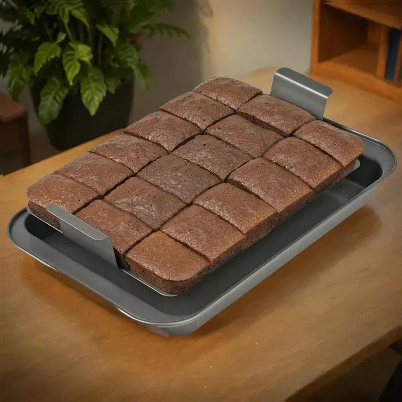 CAKE DECOR Brownie Tray NonStick Carbon Steel Bakeware EasyRelease and Durable Design for Perfect Brownies Bars and Mini Desserts Brownie Pan - Image 5