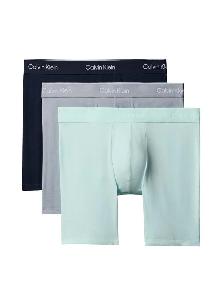 CALVIN KLEIN 3 Pack Boxer Briefs - Icon Cotton Stretch