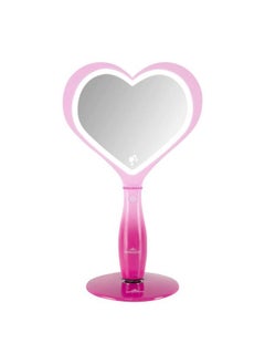 Impressions Vanity Barbie Led Handheld Makeup Mirror With Standing Base, Portable Travel Hand Held Mirror With Heart Shaped Lighting, Adjustable Brightness, Magnetic Ball Stand - pzsku/ZF8471B33A56348A3800AZ/45/_/1730894862/a0178ea2-f60c-4c5d-9614-5b6a50e75532