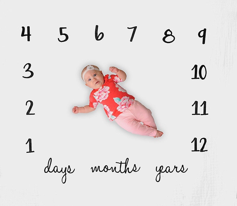 Kiddo Kind Baby Milestone Blanket Month to Month Photography Props - Extra Large 52 x 47 inch Monthly Age Blankets Create Personalized Photos for Each Month - Image 3