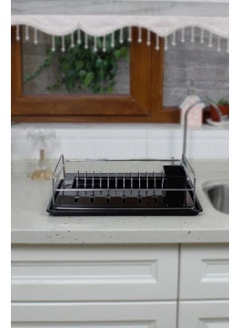 MAİN SHOP Lifetime Stainless Metal Tray Plate Rack Dish Drying Basket Dish Rack Countertop Drying  - Image 1