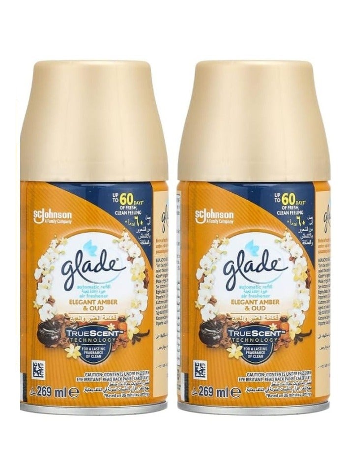 جليد غيار معطر جو جليد العنبر والعود 269 مللى 2 قطعة