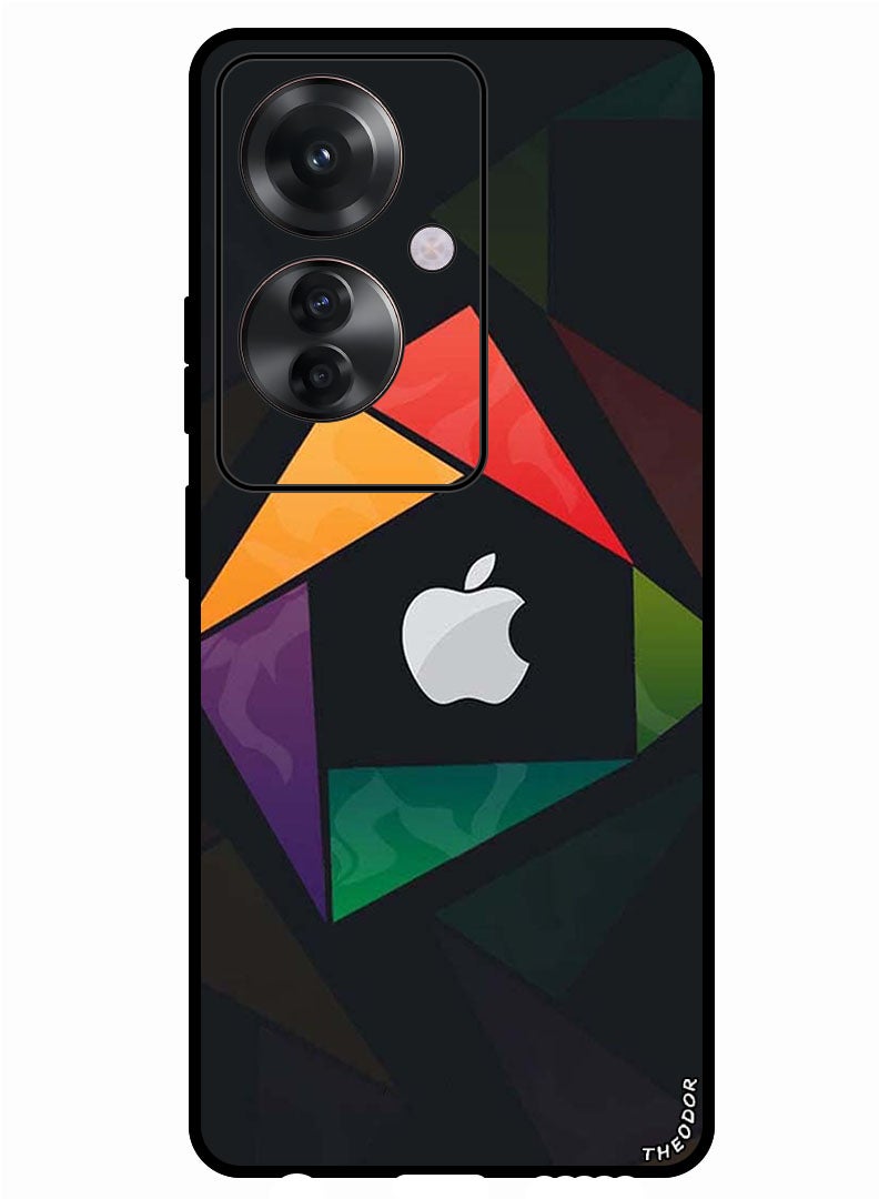 Theodor Protective Case Anti Scratch Shock Proof Bumper Cover For Oppo Reno 11F Triangle - Image 1