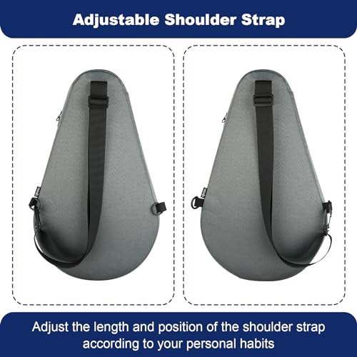 Cosmos Padel Racket Bag Pickleball Paddle Sling Backpack Padel Racquet Storage Bag, Padel (Paddel Tennis) Equipment Carrying Bag with Mesh Pocket for 2 Paddles Ball Water Bottle & Accessory (Gray) - Image 5