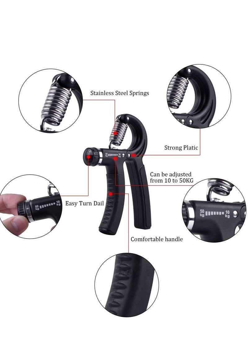 SYOSI Hand Grip Strengthener Adjustable Resistance (5-50KG) Exercise Gripper, Finger Forearm for Fitness, strength training, gymnastics - Image 3