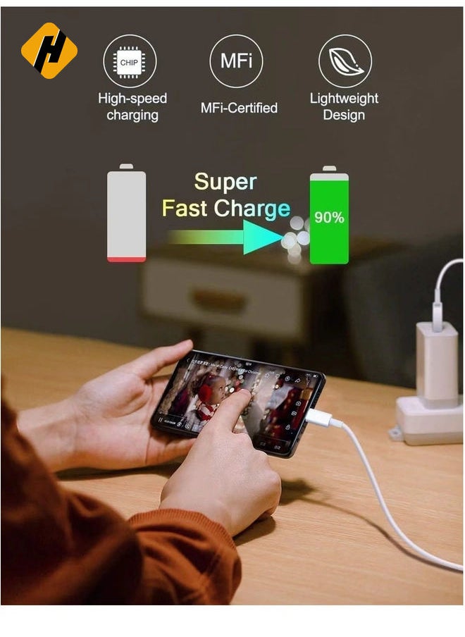 HuHa - Charger Lightning to USB Cable Compatible iPhone 11 Pro/11/XS MAX/XR/8/7/6s/6/plus,iPad Pro/Air/Mini,iPod Touch - Image 1