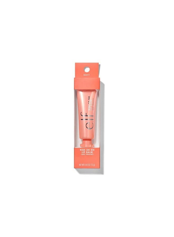 elf Ride or Die Lip Balm, Ultra-Hydrating Tinted Lip Balm, Infused with Jojoba Oil, Sheer Finish, Just Peachy, 0.42 Oz (12g) - Image 2
