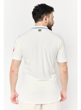 Adidas Men Sportswear Fit Short Sleeve Dream 11 Cricket Jersey, Off White  - Image 4
