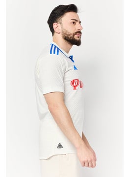 Adidas Men Sportswear Fit Short Sleeve Dream 11 Cricket Jersey, Off White  - Image 3