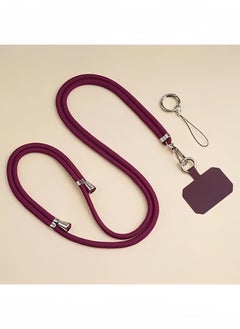 Generic Phone Lanyard, Universal Crossbody Cell Phone Lanyards, Multifunctional Nylon Patch Adjustable Shoulder Neck Strap Compatible with Most Smartphones（Claret）  - Image 1