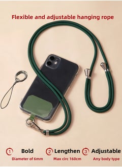 Generic Phone Lanyard, Universal Crossbody Cell Phone Lanyards, Multifunctional Nylon Patch Adjustable Shoulder Neck Strap Compatible with Most Smartphones（Claret）  - Image 2