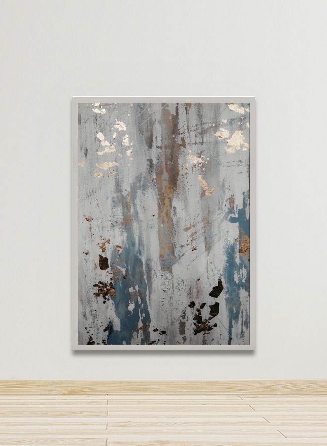 ماركتنا لوحة جدارية قماشية فنية لتزيين الحائط بتصميم عصري مع برواز فضي مجوف مقاس 120x80سم قطعة واحدة - Image 1