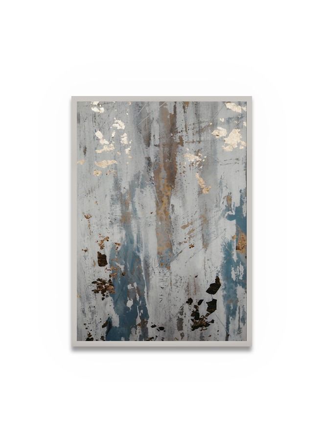 ماركتنا لوحة جدارية قماشية فنية لتزيين الحائط بتصميم عصري مع برواز فضي مجوف مقاس 120x80سم قطعة واحدة - Image 2