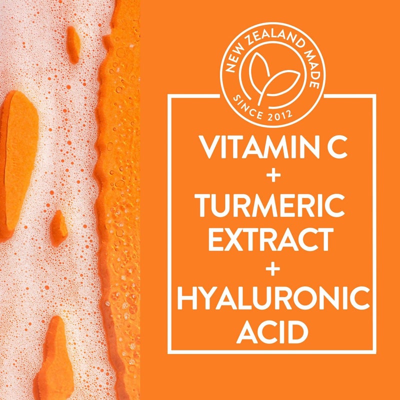 By Nature Vitamin C + Turmeric Gel Cleanser with Hyaluronic Acid â€“ Brightening + Hydrating Face Wash & Makeup Remover for Oily and Acne-Prone Skin, Natural Daily Facial Wash (7oz) - Image 5