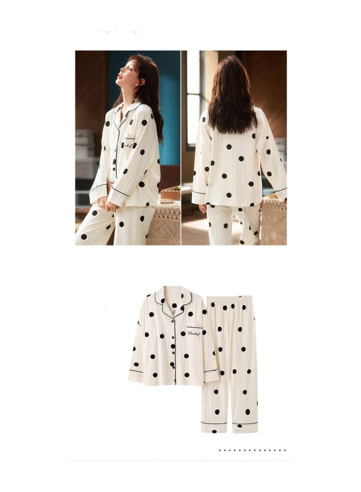 Women's pajama set, cotton long sleeve two-piece casual pajamas  - Image 3