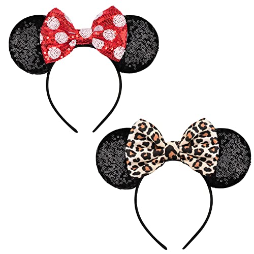 FANYITY Mouse Costume Ears2 Pcs Mouse Ears Headbands for Girls Women PartySize Free HEBDBW - Image 1