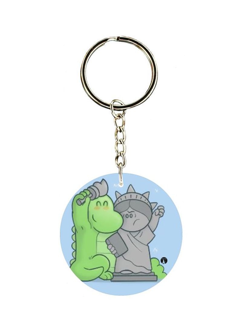 RKN Cartoon Printed Double Sided Keychain