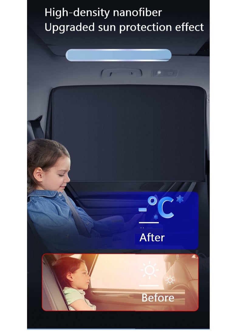 4 Pack Car Side Window Sun Shades Window Sunshades Privacy Curtains 100% Block Light Magnetic Car Curtain for Kids Taking a nap Changing Clothes Camping - Image 4