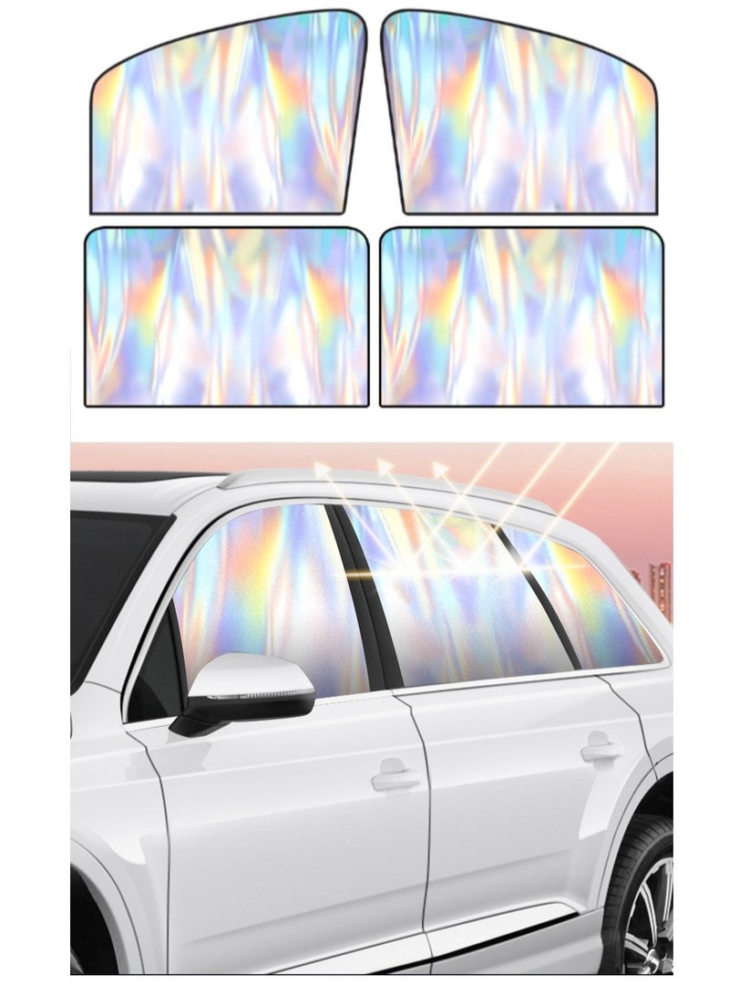 4 Pack Car Side Window Sun Shades Window Sunshades Privacy Curtains 100% Block Light Magnetic Car Curtain for Kids Taking a nap Changing Clothes Camping - Image 1