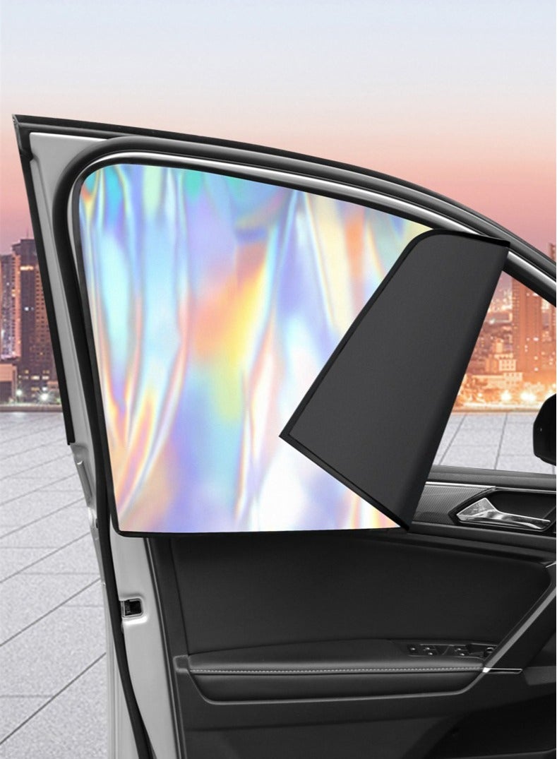4 Pack Car Side Window Sun Shades Window Sunshades Privacy Curtains 100% Block Light Magnetic Car Curtain for Kids Taking a nap Changing Clothes Camping - Image 2
