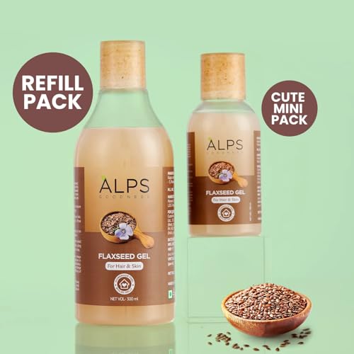 ALPS GOODNESS جل بذور الكتان من ألبس جودنس (عبوة 100 مل × 2) | للشعر والبشرة | للتحكم في التجعد | للتنعيم | غني بالرطوبة | للشعر الطويل الناعم - Image 3