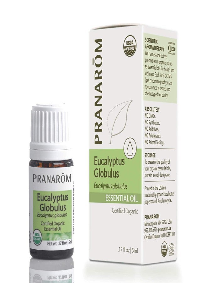 Pranarom - USDA Certified Organic Eucalyptus Globulus Essential Oil 5ml - Wellness Enthusiasts - Aromatherapy - Certified Organic Purity - 100% Pure, Non-GMO, Vegan - Image 1