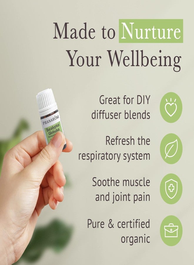 Pranarom - USDA Certified Organic Eucalyptus Globulus Essential Oil 5ml - Wellness Enthusiasts - Aromatherapy - Certified Organic Purity - 100% Pure, Non-GMO, Vegan - Image 5