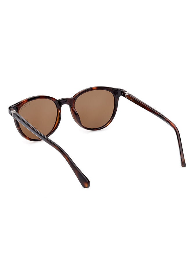 GUESS GU5216 52H Sunglasses 100% UV Protected Brown Round For Unisex - Image 3