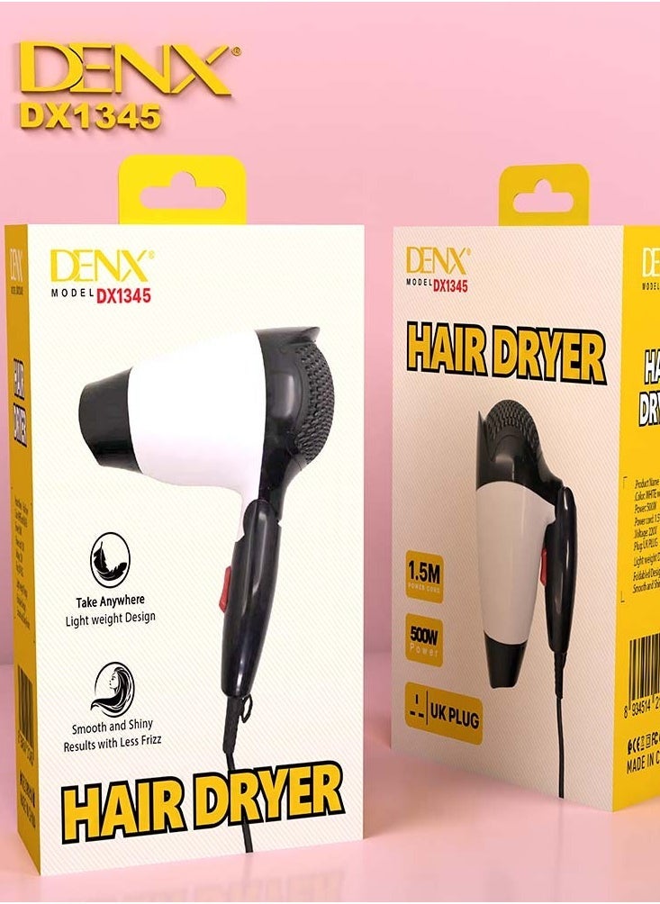 Denx A Folding Hair Dryer With A Loaded And Lightweight Design To Soften And Dry Hair - Image 2