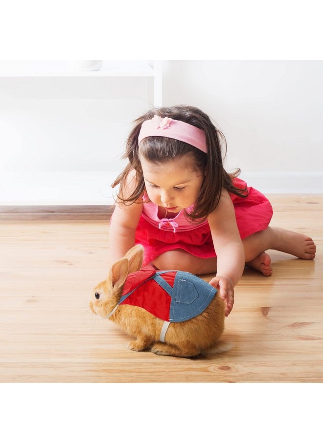 Rabbit Harnesses and Leashes Rabbit Supplies Bunny Walking Harnesses Leashes Suitable for Walking with Kittens and Puppies(Small,Red)