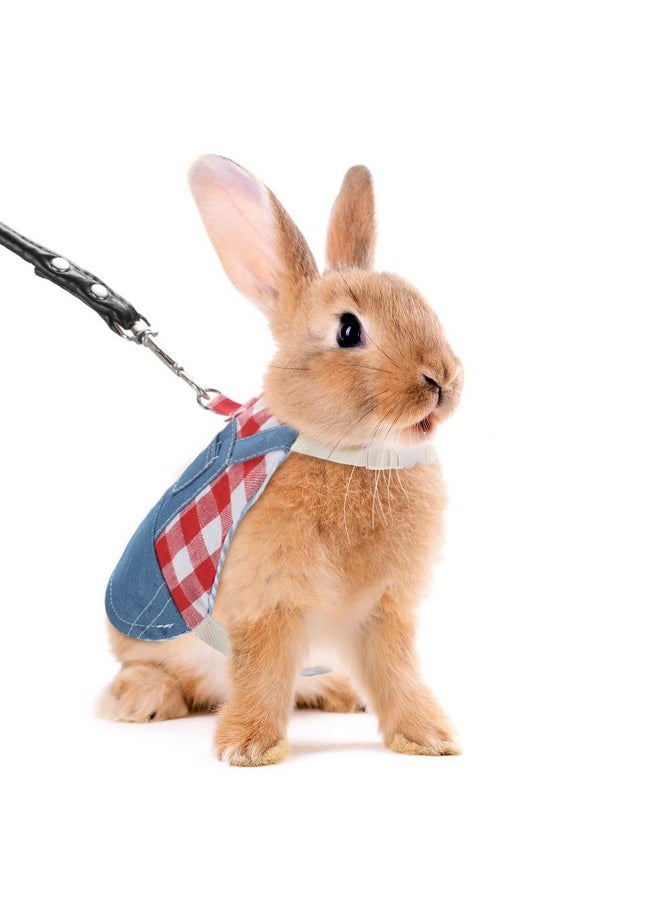 Rabbit Harnesses and Leashes Rabbit Supplies Bunny Walking Harnesses Leashes Suitable for Walking with Kittens and Puppies(Small,Red)