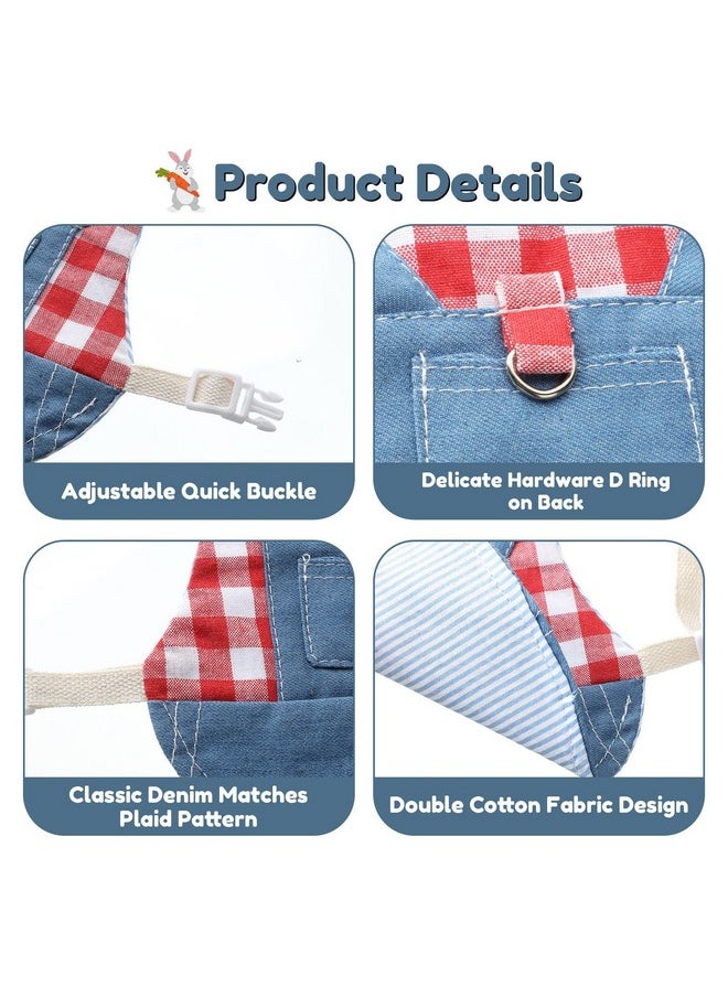 Rabbit Harnesses and Leashes Rabbit Supplies Bunny Walking Harnesses Leashes Suitable for Walking with Kittens and Puppies(Small,Red)