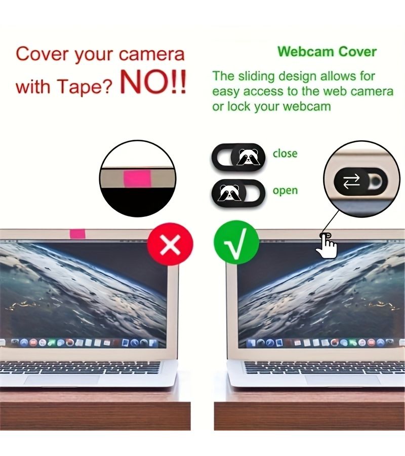 Ultra Thin Webcam Cover Slider Privacy Camera Shutter 3pcs For Phone Computer - Image 3