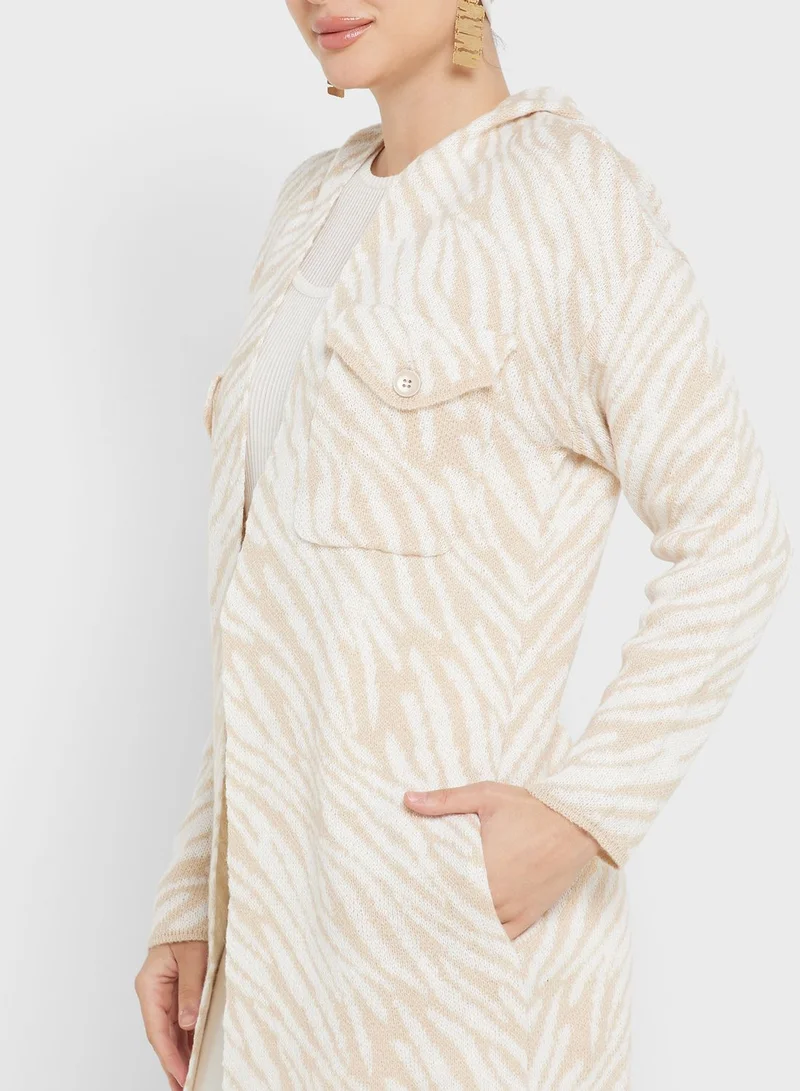 Khizana Printed Cardigan