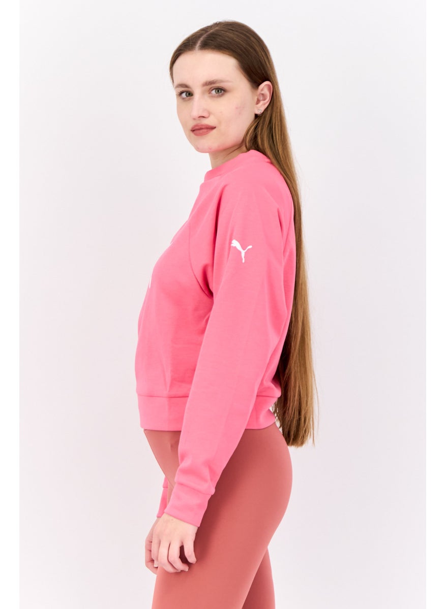 PUMA Women Sportswear Fit Long Sleeves Outdoors Sweatshirt, Pink  - Image 2