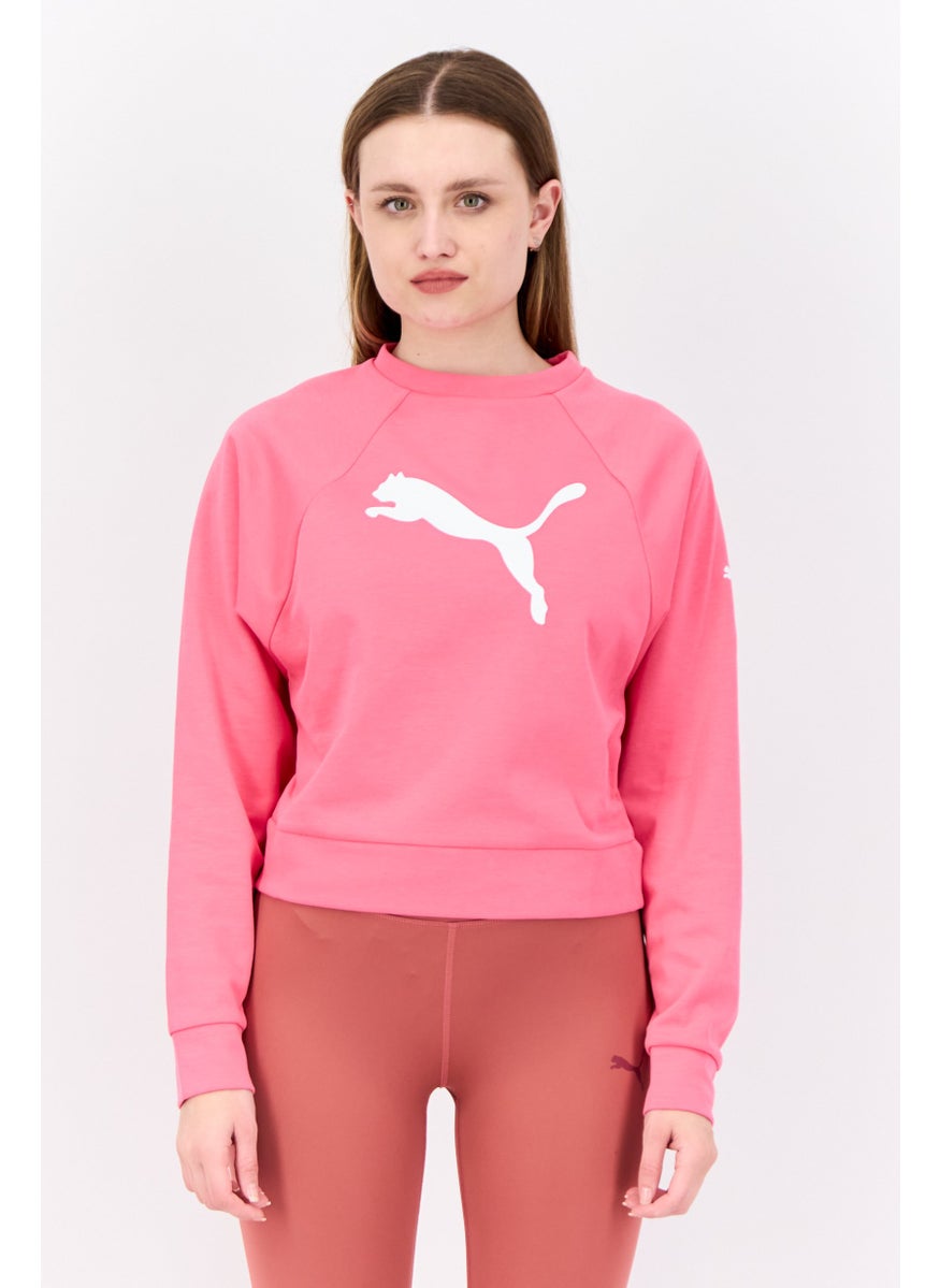 PUMA Women Sportswear Fit Long Sleeves Outdoors Sweatshirt, Pink  - Image 1