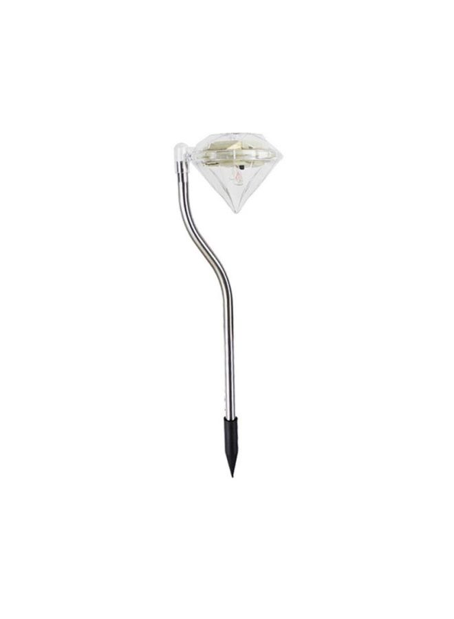 Voberry LED Solar Powered Diamond Shaped Lamp White 27x10x10cm - Image 2