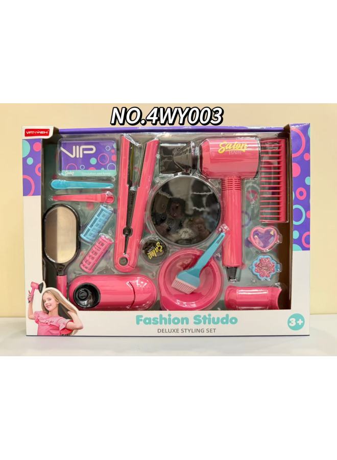 مجموعة ألعاب حلاقة للأطفال، محاكاة منزل اللعب، هدية عيد ميلاد للبنات، قص شعر الأولاد والبنات